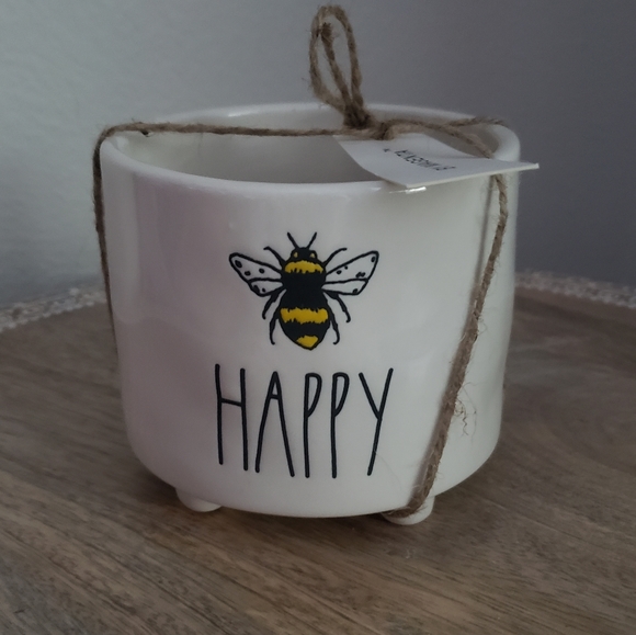 Rae Dunn Other - NWT Rae Dunn Bee Happy Small Planter